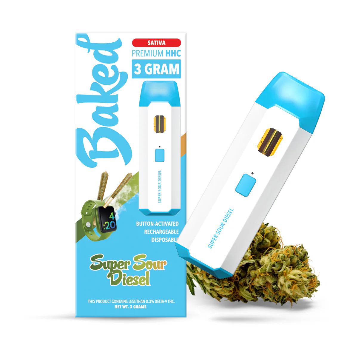 3 Gr - HHC Vape Kalem Saf Tat (Sativa)