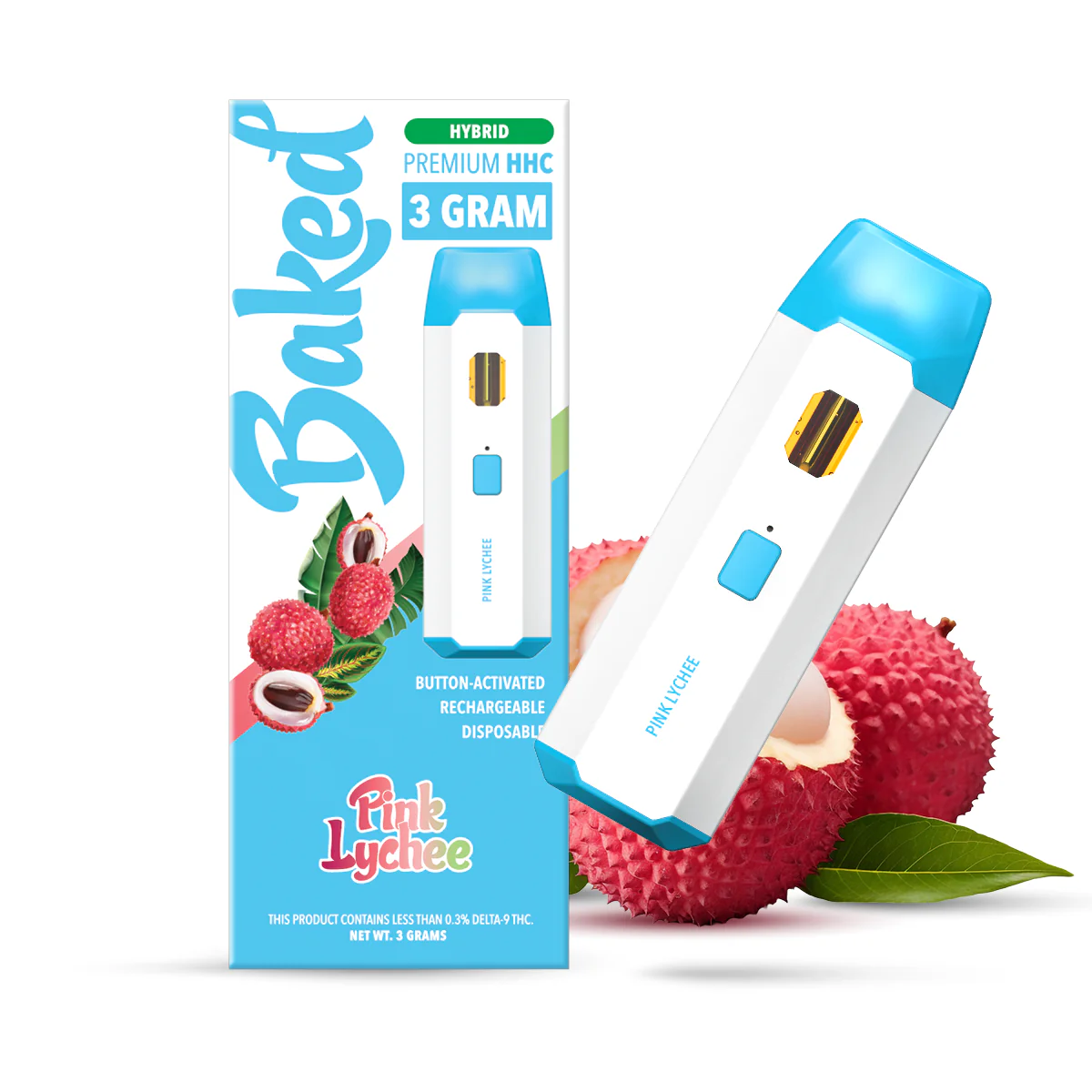 3 Gr - HHC Vape Kalem Pink Lychee  (Hybrid- Orta)