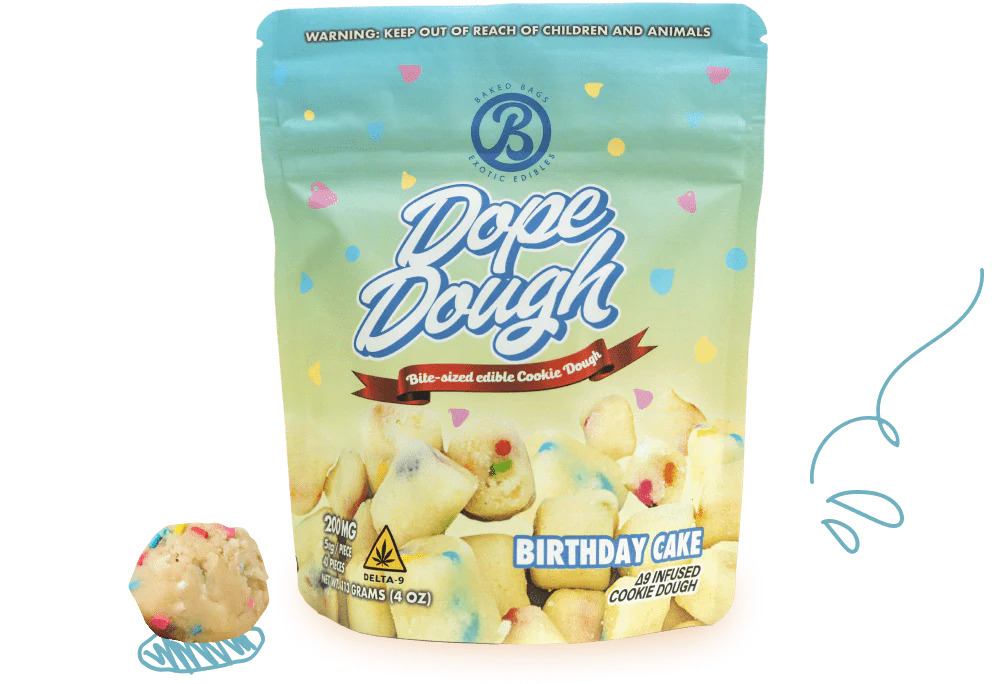 DOPE DOUGH - DOPE DOUGH 40'Lı Doğum Günü Pastası Kurabiye Mantar Hamuru Edibles