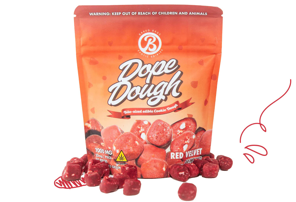 DOPE DOUGH - DOPE DOUGH 40'Lı Kırmızı Kadife Kurabiye Mantar Hamuru Edibles